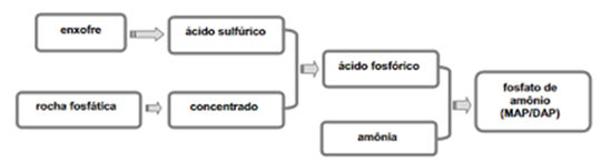 Esquema Da Produção Do Fosfato Monamônico (Map), Que Também Resulta Na Produção Do Fosfato Diamônico (Dap) 